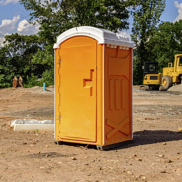 how often are the porta potties cleaned and serviced during a rental period in Supreme